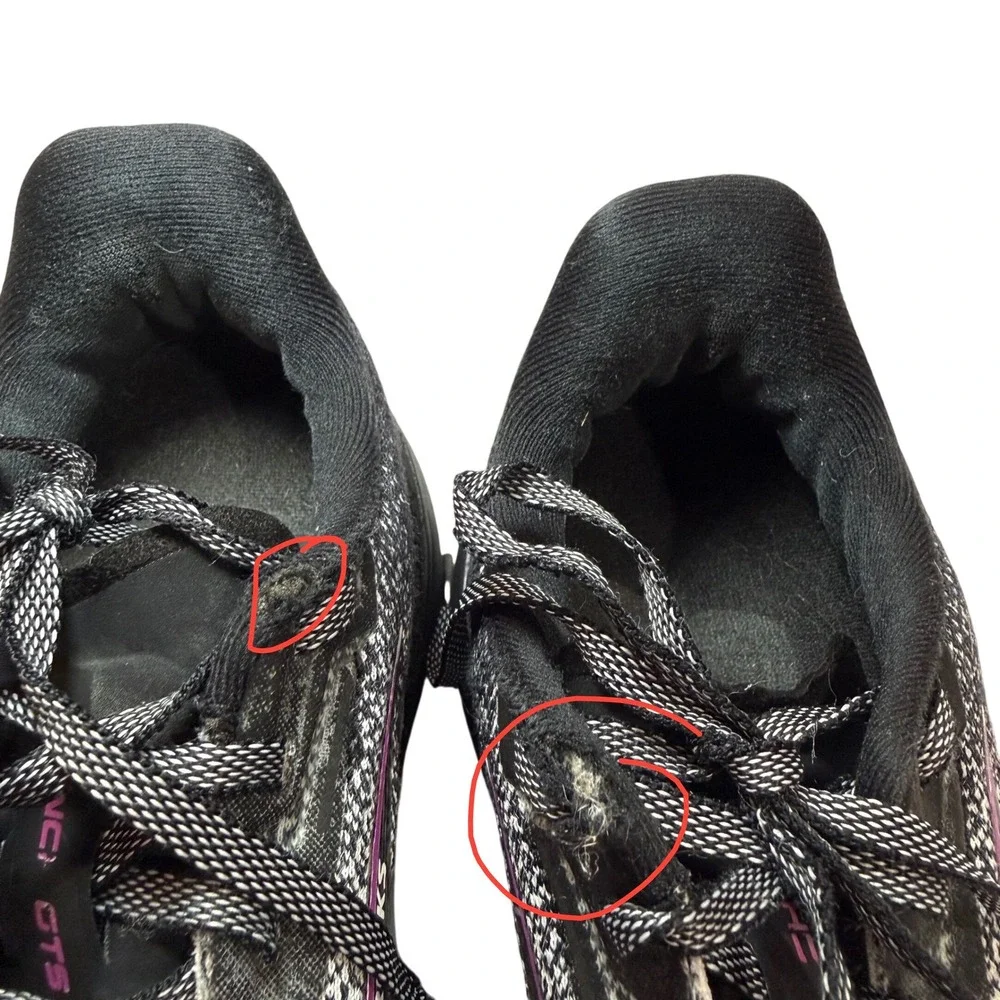 Brooks Launch GTS 10 Womens Running Shoes Black White Purple 1203991B085 Size 7 - Picture 7 of 9
